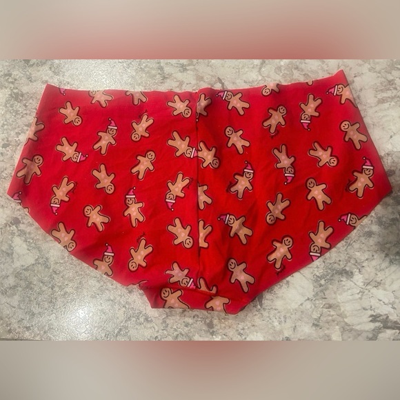 VS PINK HOLIDAY CHRISTMAS PANTY LARGE NWT GINGERBREADS - Picture 2 of 4